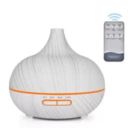 500ML Aromatherapy Machine Wood Grain Humidifier with 7-Color LED Heavy Fog Quiet Bedroom Office Hotel Essential Oil Humidifier