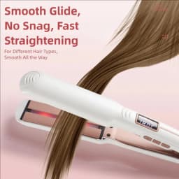 TINSOL 2-in-1 Straightening and Curling Iron Infrared Hair Straightener Wave Plate Curling Iron with Digital Temperature Display