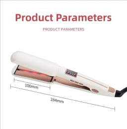 TINSOL 2-in-1 Straightening and Curling Iron Infrared Hair Straightener Wave Plate Curling Iron with Digital Temperature Display