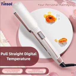 TINSOL 2-in-1 Straightening and Curling Iron Infrared Hair Straightener Wave Plate Curling Iron with Digital Temperature Display