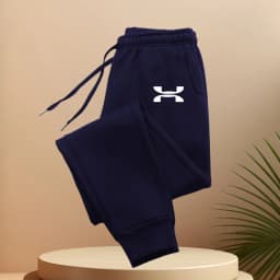 Men's casual jogging pants with elastic waistband and drawstring - comfortable sports and casual pants with simple printing