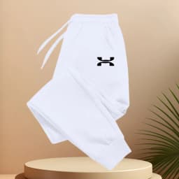 Men's casual jogging pants with elastic waistband and drawstring - comfortable sports and casual pants with simple printing