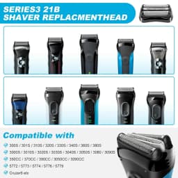 Brangdy 21B S3 Wet and Dry Replacement Heads Fit for Braun Series 3 3040s 300s 310s 320s 360s 3010s 3090cc Electric Shavers