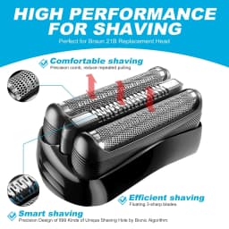 Brangdy 21B S3 Wet and Dry Replacement Heads Fit for Braun Series 3 3040s 300s 310s 320s 360s 3010s 3090cc Electric Shavers