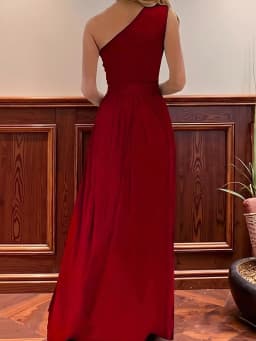 2026 New Fashionable Casual Sexy Off-Shoulder and Off-Waist Pure Color Sexy Slit Dress