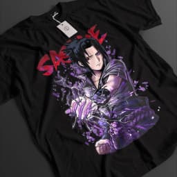 2026 New Naruto Uzumaki Sasuke Anime Printed T-shirt Summer Men's Pure Cotton Neutral Casual Family Set Short Sleeved T-shirt