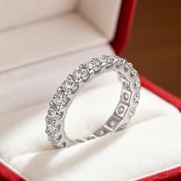 New Women's 1.0-5.5mm Full Moissanite Ring Shiny Wedding Eternal Ring 100% S925 Pure Silver Jewelry Classic Party Ring