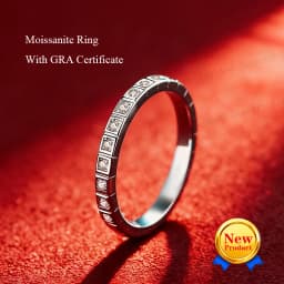 New Women's 1.0-5.5mm Full Moissanite Ring Shiny Wedding Eternal Ring 100% S925 Pure Silver Jewelry Classic Party Ring