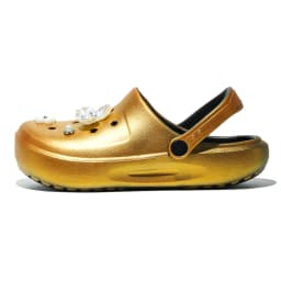 Gold Casual Clog and Mules, Lightweight EVA Garden Shoes, Non-Slip Sandals, Breathable Slip-On Shoes for Indoor Outdoor 666