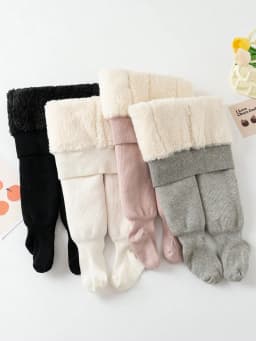 A set of warm children's pantyhose, suitable for girls aged 0-10 years old, children's winter underwear, girls' winter leggings,