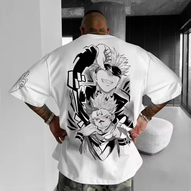 2026 New Unisex Vintage Anime Jujutsu Kaisen Graphics T Shirts New Summer Trendy Man and Women Short Sleeved Tee Top Y2k Clothes