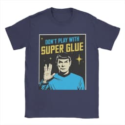 2026 Don't Play with Super Glue Stars Treks T Shirt Men's Cotton Vintage T-Shirts Tee Shirt Short Sleeve Clothing Classic Summer