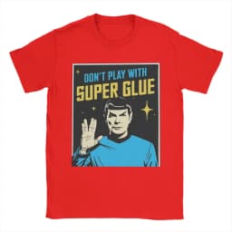 2026 Don't Play with Super Glue Stars Treks T Shirt Men's Cotton Vintage T-Shirts Tee Shirt Short Sleeve Clothing Classic Summer
