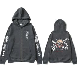 Anime My Hero Academia Bakugou Katsuki Zipper Hoodie Men Women Casual Cosplay Zip Up Jacket Male Manga Funny Zip Up Sweatshirt