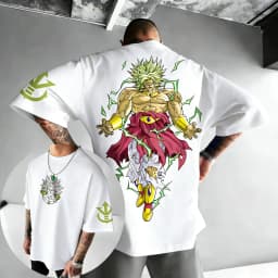 Dragon Ball Anime Cotton T-shirt 2026 New Summer Broli Creative Printed Men's and Women's Street Hip Hop Casual Short Sleeve Top