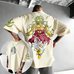 Dragon Ball Anime Cotton T-shirt 2026 New Summer Broli Creative Printed Men's and Women's Street Hip Hop Casual Short Sleeve Top