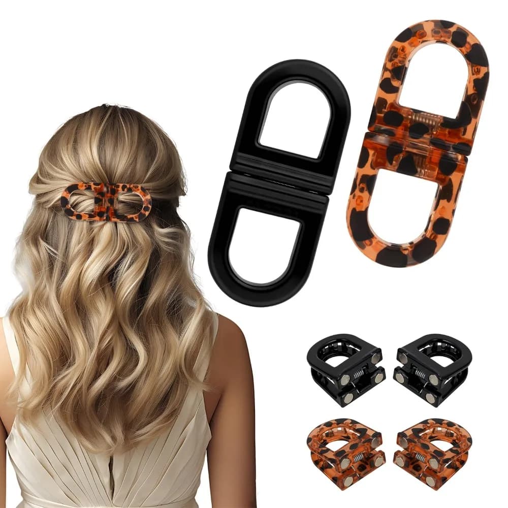 Magnetic Hair Clips for Women Strong Hold No-Slip No Crease 2-in-1 Hair Styling Clips Gentle on All Hair Types Hairstyles