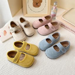 Children's leather shoes 2026 spring autumn new Korean girls' frosted soft soled princess shoes Super Soft Comfortable Sandal