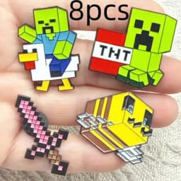 8pcs Set Creative Sword Bee Enamel Pin Brooch Metal Badge Jewelry for Clothing Backpack Accessories Unique Gift for Friends