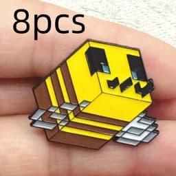 8pcs Set Creative Sword Bee Enamel Pin Brooch Metal Badge Jewelry for Clothing Backpack Accessories Unique Gift for Friends