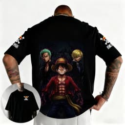 ONE PIECE Monkey D. Luffy 2026 Summer New Product Harajuku Anime Printed Short Sleeve Unisex Cotton T-shirt