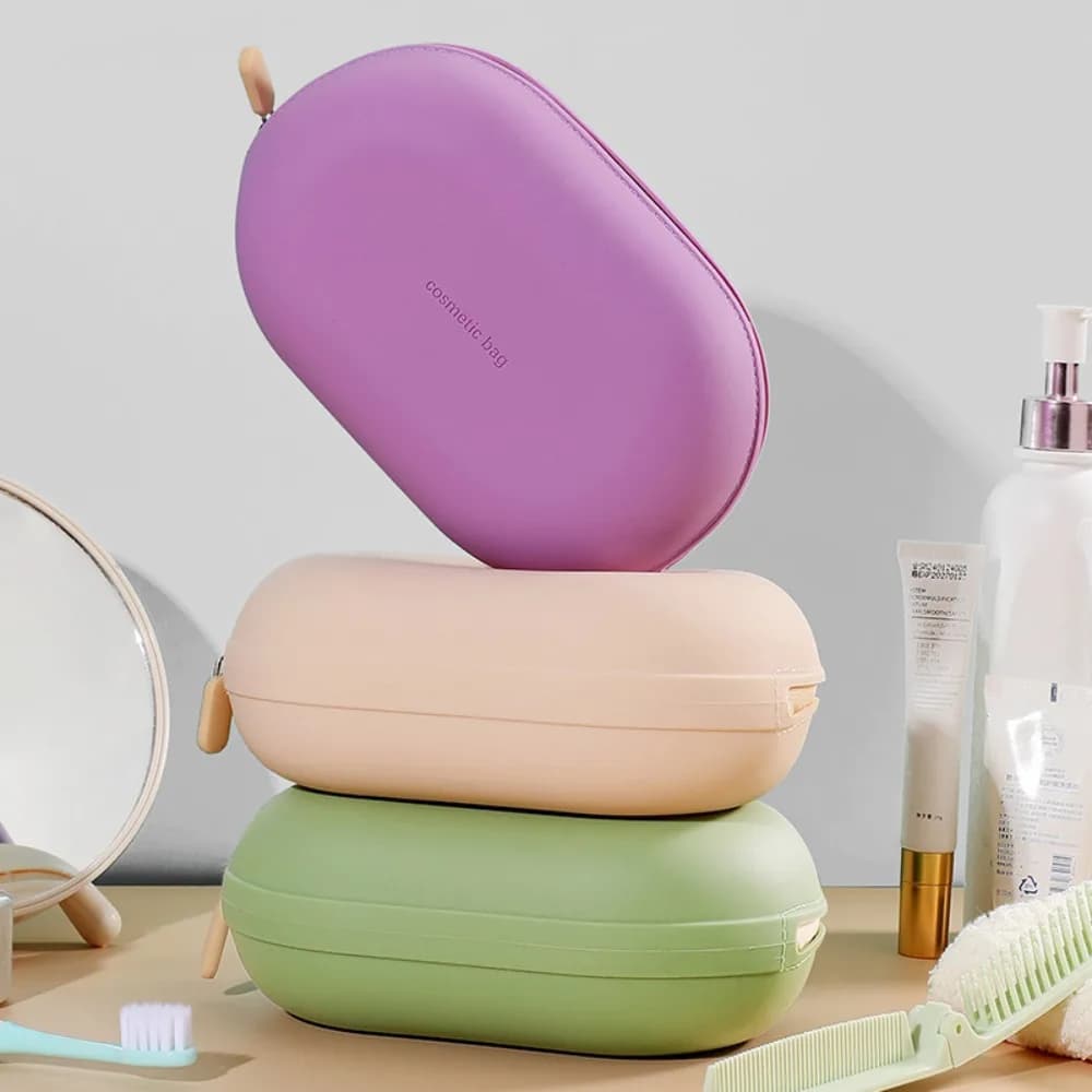 High Quality Silicone Cosmetics Storage Bag Large Capacity Waterproof Makeup Organizer Bag Handbag Women