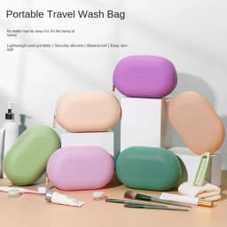 High Quality Silicone Cosmetics Storage Bag Large Capacity Waterproof Makeup Organizer Bag Handbag Women