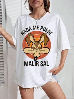 Wile e Coyote t-shirts women Y2K manga streetwear top female manga clothes