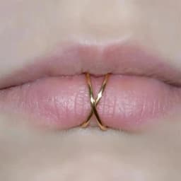 1 Set of Fake Piercings Fake Lip Piercing Fake Lip Ring Fake Nose Ring Hoop Fake Snake Bites Fake Eyebrow Piercing Clip Lip Ring