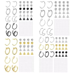 1 Set of Fake Piercings Fake Lip Piercing Fake Lip Ring Fake Nose Ring Hoop Fake Snake Bites Fake Eyebrow Piercing Clip Lip Ring