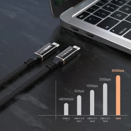 CABLETIME USB4 Cable For Laptop MacBook Dock 40Gbps Support 8K 60Hz PD240W Fast Charging Thunderbolt3/4 USB 4.0 USB C to C
