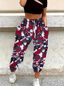 Men's and Women's Casual Camouflage Jogging Pants, Breathable Fabric Pants, Outdoor Sports Pants, Autumn New 3D Printed Pants
