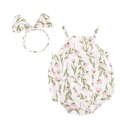 Sanlutoz Cute Summer Floral Baby Girls Onesies Lovely Infants   Holiday Bodysuits Clothing