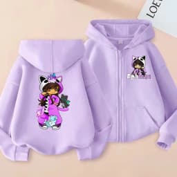 Aphmau Anime Zip Up Hoodie Children Clothes Boys Zipper Sport Shirt Fashion Girl Zipper Sweatshirt Xmas Gift Baby Casual Tops