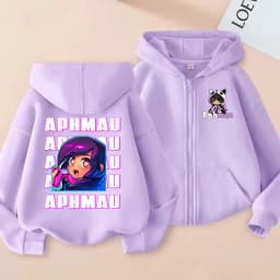 Aphmau Anime Zip Up Hoodie Children Clothes Boys Zipper Sport Shirt Fashion Girl Zipper Sweatshirt Xmas Gift Baby Casual Tops