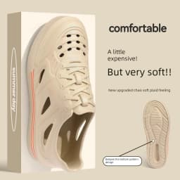 Men's Summer Outdoor Slip-On Shoes Anti-Slip Deodorant Breathable Sandals Driving Sports Beach Slippers Comfortable Casual Clogs