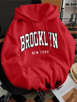 New York Brooklyn Letter Print Style Fashion Men's Women's Hoodie Casual Fashion Casual HipHop Sweatshirt Harajuku Unisex