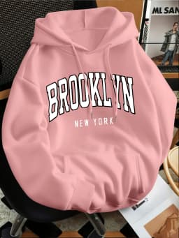 New York Brooklyn Letter Print Style Fashion Men's Women's Hoodie Casual Fashion Casual HipHop Sweatshirt Harajuku Unisex