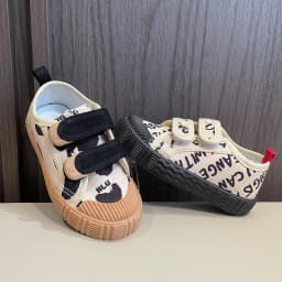 Kids Shoes for Girls Boys Non-slip Soft Sole Canvas Shoes Child Letters Toddler Casual Shoes Tenis Versatile Breathable Sneakers