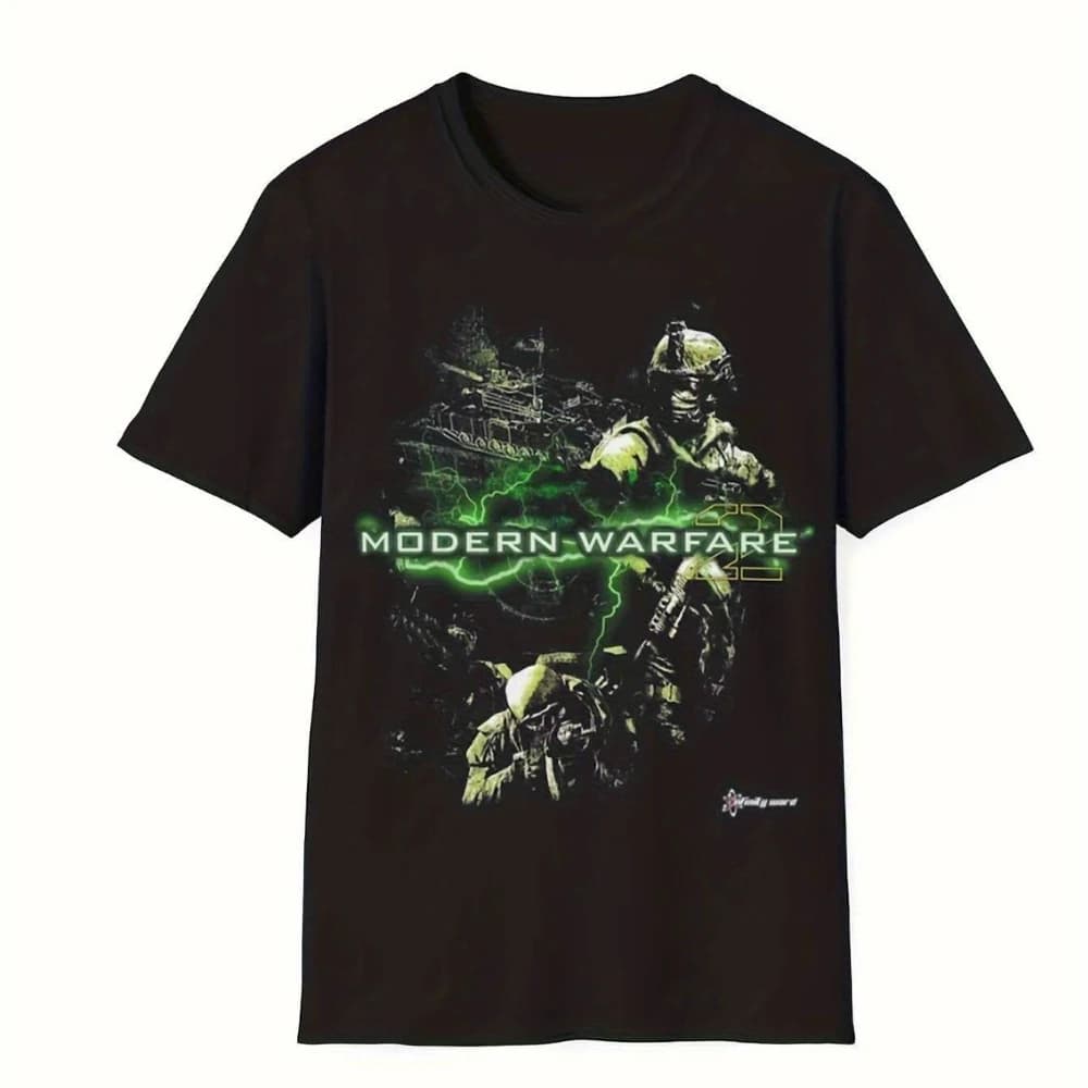 This men's Modern Combat 2 themed T-shirt made of soft cotton featuring the iconic game graphic perfect for a casual gaming look