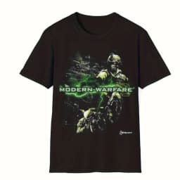 This men's Modern Combat 2 themed T-shirt made of soft cotton featuring the iconic game graphic perfect for a casual gaming look