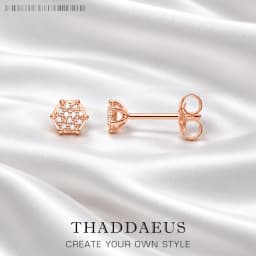 Geometry White Zircon Pave Ear Studs Europe Trendy Jewerly For Women New Glam Gift In Pure 925 Sterling Silver