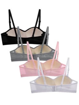4 pcs underwear for teenage girls, non-wired bras, bras for developing stage, anti-sagging comfortable bras, adjustable