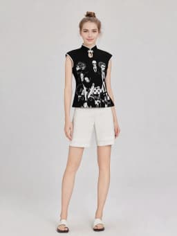 New Chinese Style Y2K Streetwear Printed Short Sleeved Slim T-shirts Fashion Aesthetics Versatile Classic Spicy Girls Niche Tops