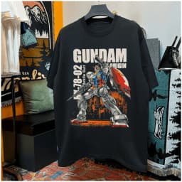 Mobile Suit Gundam Graphic T-Shirt for Men Women Kids, Oversized Cotton Anime Tee, Harajuku Streetwear Summer Short Sleeve Tops