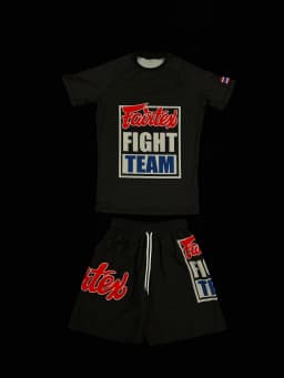 Summer Men's Black Honeycomb Print Wrestling Style Sport Set Quick Dry Rash Guard & Shorts Breathable Athletic Training Uniform