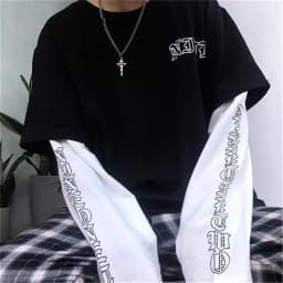Men T Shirts Autumn Men Clothes Anime Casual Long Sleeved Oversized Y2K T-Shirt Harajuku Streetwear Academia Hip Hop Tee Tops