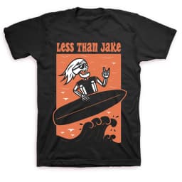 Limited  Hip Hop Men's T-shirt 90s Less Than Jake Punk Rock Band Tshirt Cotton Black  Print Overszied Short Sleeves Man Women