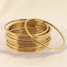 KALEN 7pcs/set Simple Fashion Stainless Steel Bracelet For Women Gold Silver Color Geometry Wire Round Bangle Jewelry Wristband