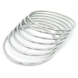 KALEN 7pcs/set Simple Fashion Stainless Steel Bracelet For Women Gold Silver Color Geometry Wire Round Bangle Jewelry Wristband